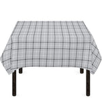 Grey Tattersall Pattern Print Tablecloth