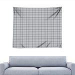 Grey Tattersall Pattern Print Tapestry