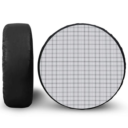 Grey Tattersall Pattern Print Tire Cover
