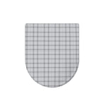 Grey Tattersall Pattern Print Toilet Lid Cover