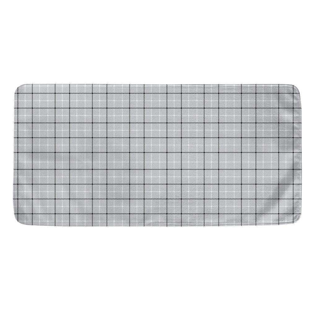 Grey Tattersall Pattern Print Towel