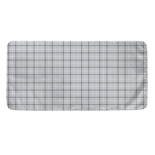 Grey Tattersall Pattern Print Towel