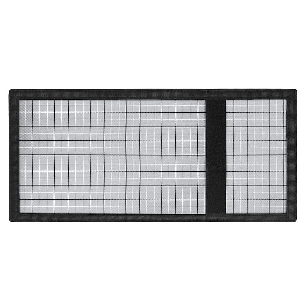 Grey Tattersall Pattern Print Trifold Wallet