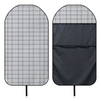 Grey Tattersall Pattern Print Waterproof Car Seat Cover