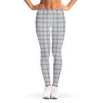 Grey Tattersall Pattern Print Women's Leggings