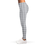 Grey Tattersall Pattern Print Women's Leggings