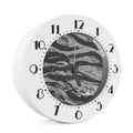 Grey Tiger Stripe Camouflage Print Alarm Clock