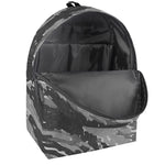 Grey Tiger Stripe Camouflage Print Backpack