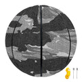 Grey Tiger Stripe Camouflage Print Basketball