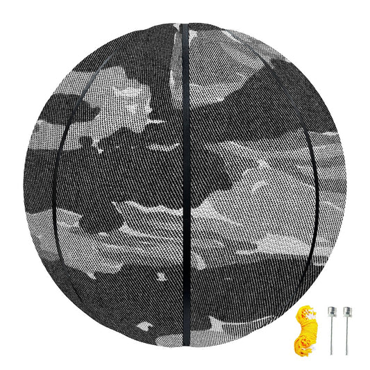 Grey Tiger Stripe Camouflage Print Basketball