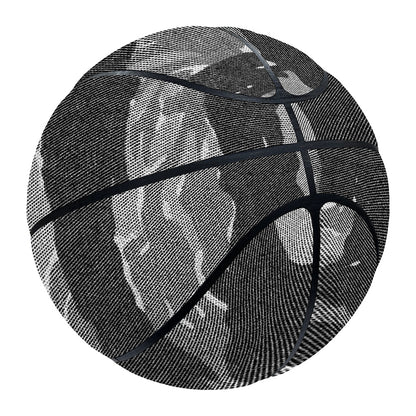 Grey Tiger Stripe Camouflage Print Basketball