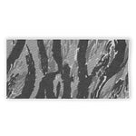 Grey Tiger Stripe Camouflage Print Beach Towel