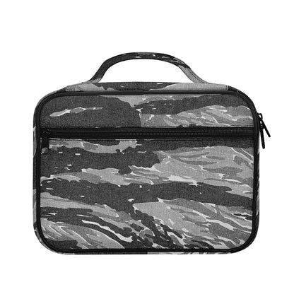 Grey Tiger Stripe Camouflage Print Briefcase Bible Bag