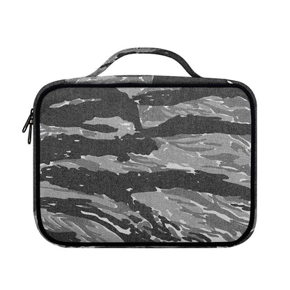 Grey Tiger Stripe Camouflage Print Briefcase Bible Bag