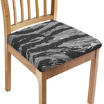 Grey Tiger Stripe Camouflage Print Chair Cushion Cover