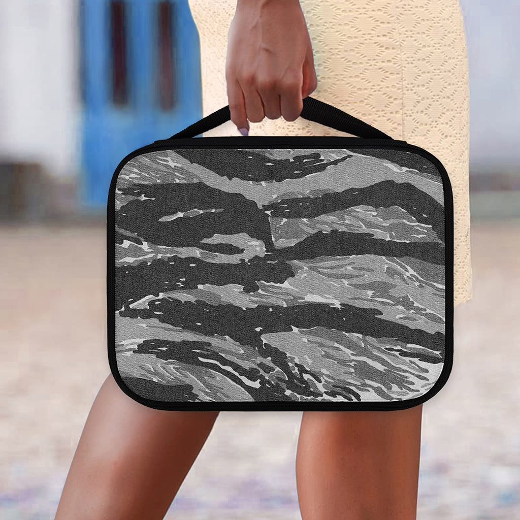 Grey Tiger Stripe Camouflage Print Classic Bible Case