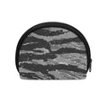 Grey Tiger Stripe Camouflage Print Coin Purse
