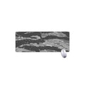 Grey Tiger Stripe Camouflage Print Extended Mouse Pad