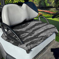 Grey Tiger Stripe Camouflage Print Golf Cart Seat Cover