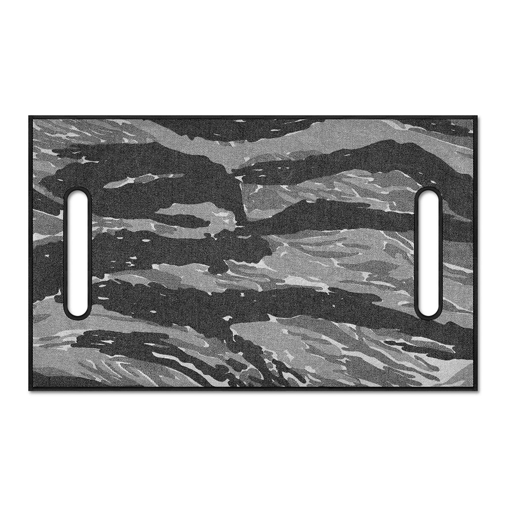 Grey Tiger Stripe Camouflage Print Golf Cart Seat Cover