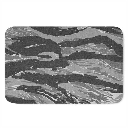Grey Tiger Stripe Camouflage Print Indoor Door Mat