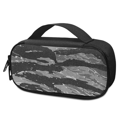 Grey Tiger Stripe Camouflage Print Insulin Cooler Travel Case