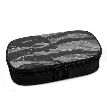 Grey Tiger Stripe Camouflage Print Insulin Cooler Travel Case