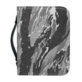 Grey Tiger Stripe Camouflage Print Leather Bible Cover