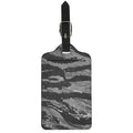 Grey Tiger Stripe Camouflage Print Luggage Tag