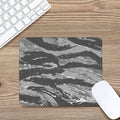 Grey Tiger Stripe Camouflage Print Mouse Pad