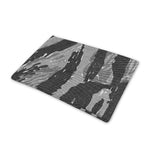 Grey Tiger Stripe Camouflage Print Pet Cooling Mat Cover