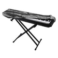 Grey Tiger Stripe Camouflage Print Piano Keyboard Cover
