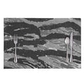Grey Tiger Stripe Camouflage Print Placemat