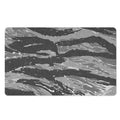 Grey Tiger Stripe Camouflage Print Polyester Doormat