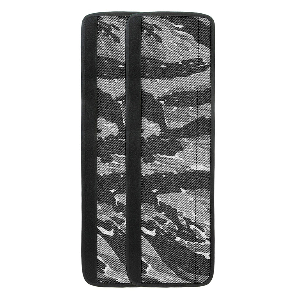 Grey Tiger Stripe Camouflage Print Refrigerator Handle Covers