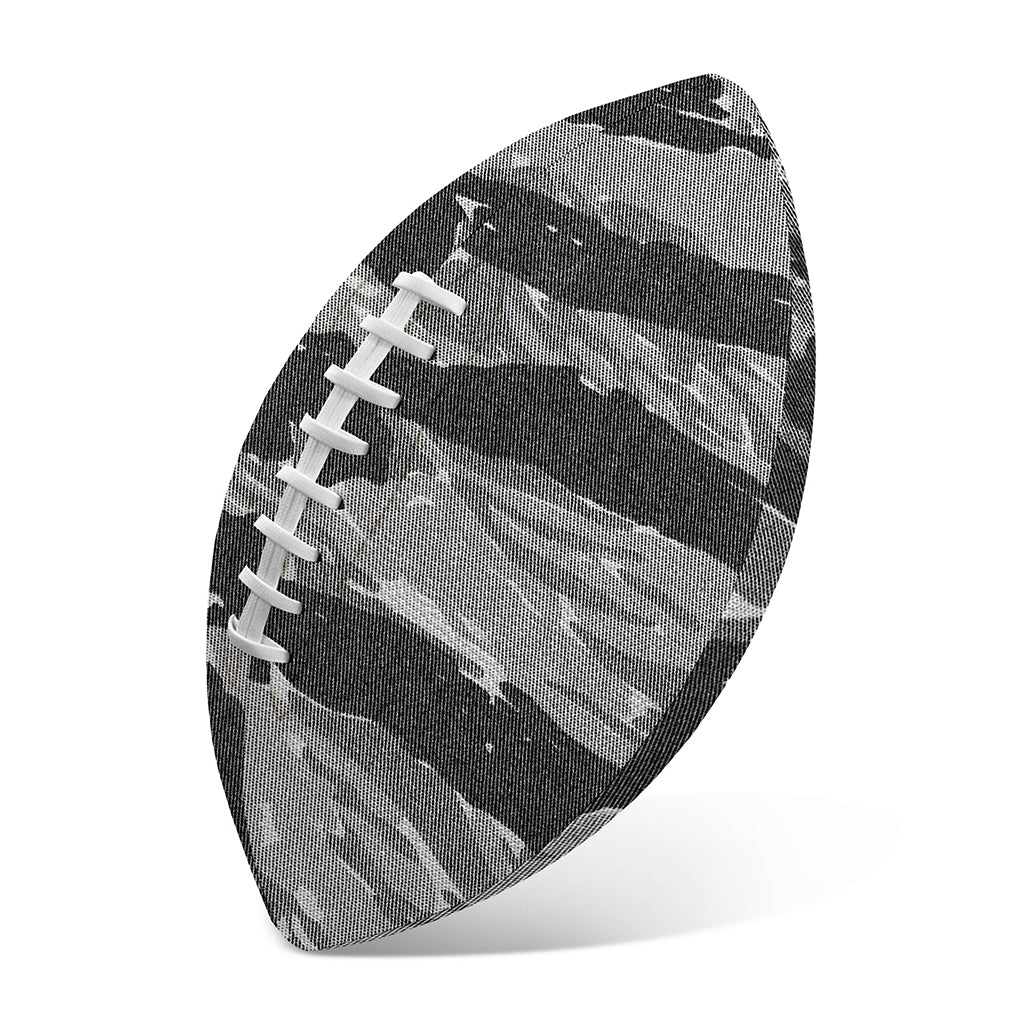 Grey Tiger Stripe Camouflage Print Rugby Ball