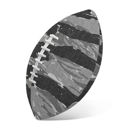 Grey Tiger Stripe Camouflage Print Rugby Ball