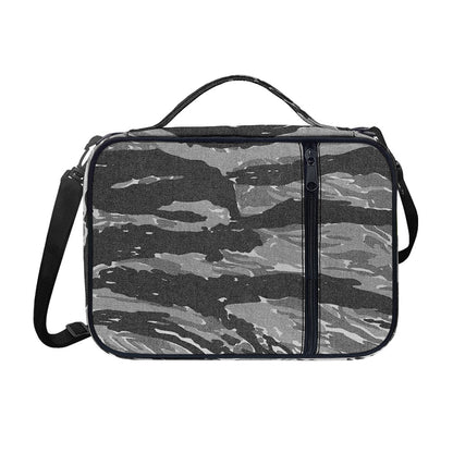 Grey Tiger Stripe Camouflage Print Shoulder Strap Bible Bag