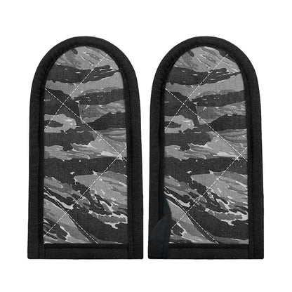 Grey Tiger Stripe Camouflage Print Skillet Handle Cover