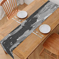 Grey Tiger Stripe Camouflage Print Table Runner