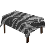 Grey Tiger Stripe Camouflage Print Tablecloth