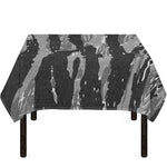 Grey Tiger Stripe Camouflage Print Tablecloth