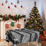 Grey Tiger Stripe Camouflage Print Tablecloth
