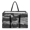 Grey Tiger Stripe Camouflage Print Utility Tote Bag