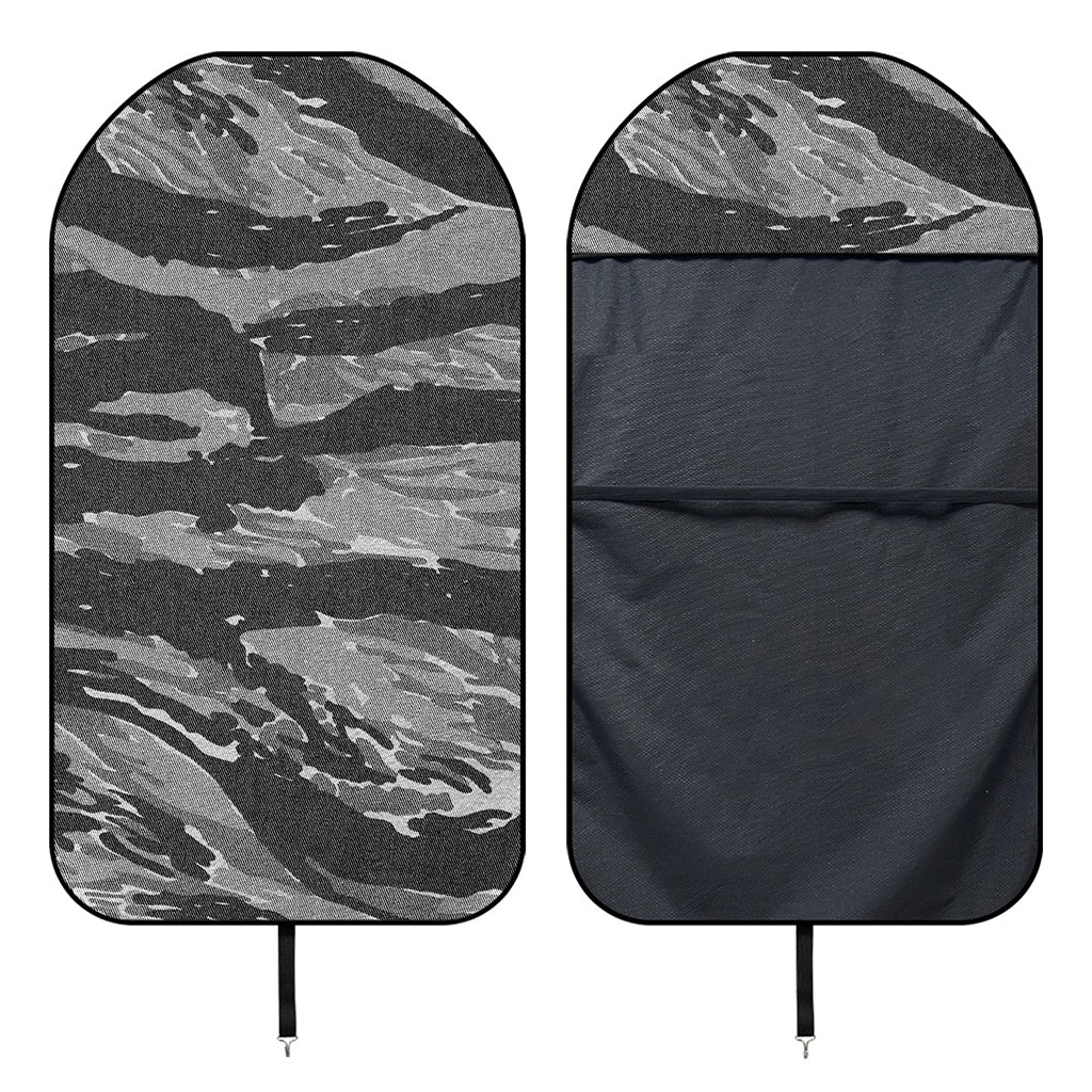 Grey Tiger Stripe Camouflage Print Waterproof Car Seat Cover