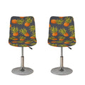 Grey Watercolor Pineapple Pattern Print Bar Stool Covers