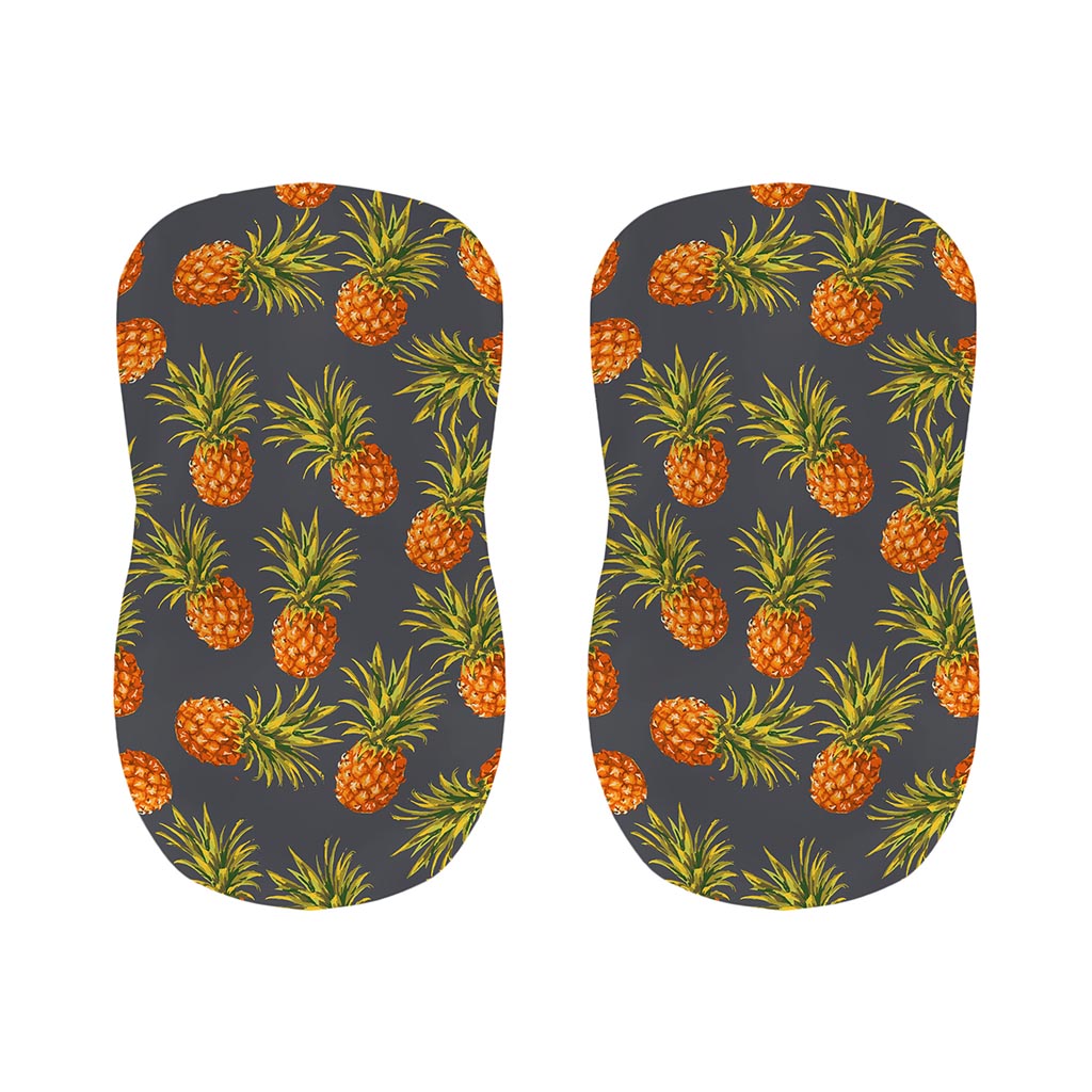 Grey Watercolor Pineapple Pattern Print Bar Stool Covers