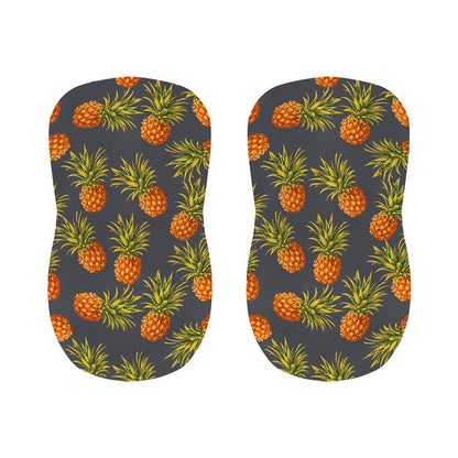 Grey Watercolor Pineapple Pattern Print Bar Stool Covers
