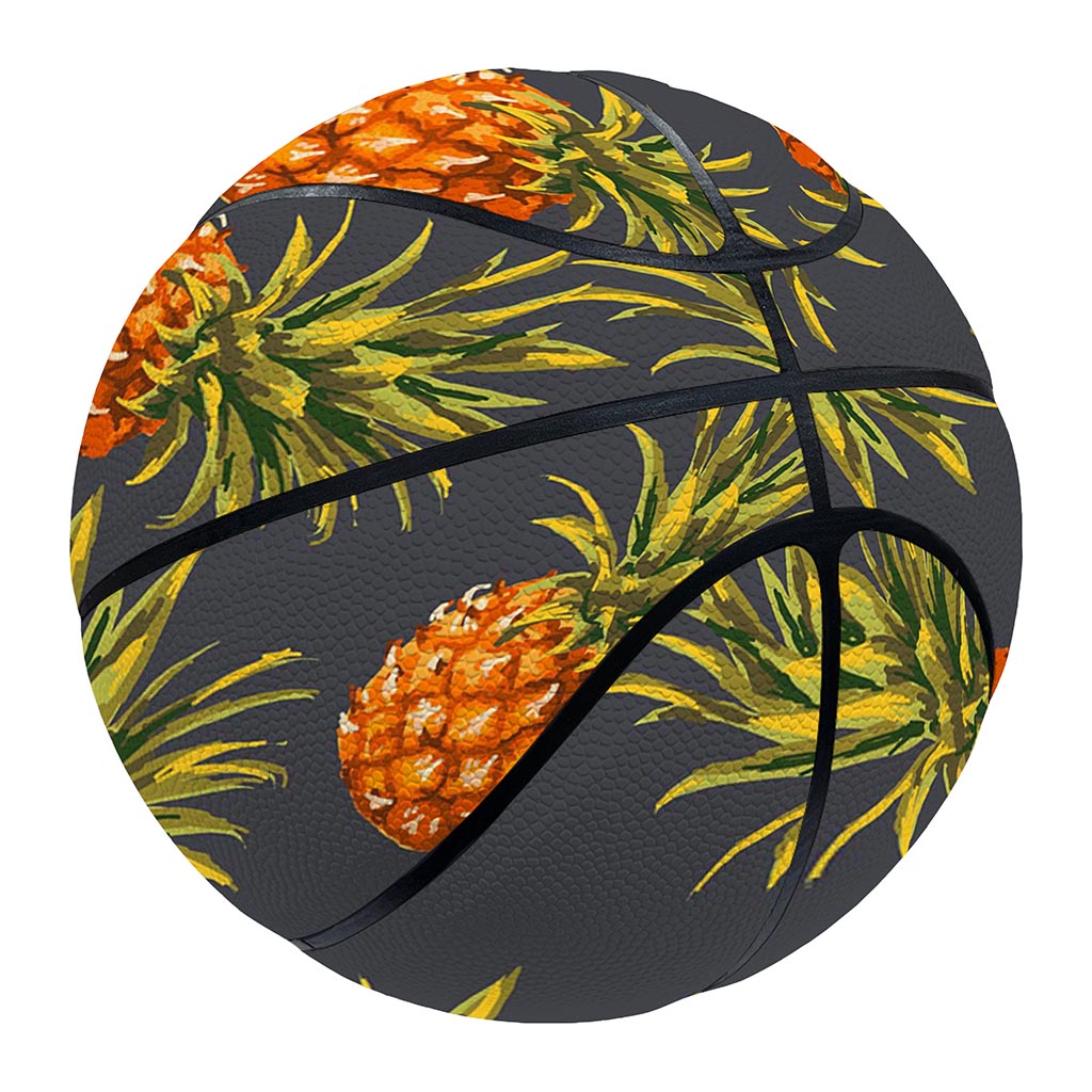 Grey Watercolor Pineapple Pattern Print Basketball