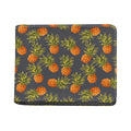 Grey Watercolor Pineapple Pattern Print Bifold Wallet